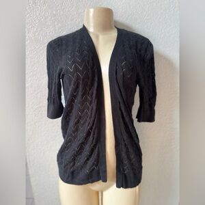 LOFT Black Open-Front Cardigan sweater classy
